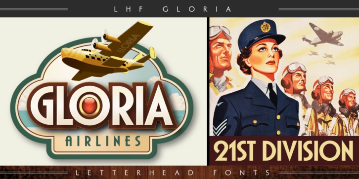 LHF Gloria font preview