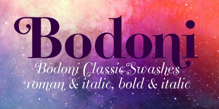 Bodoni Classic Swashes font preview