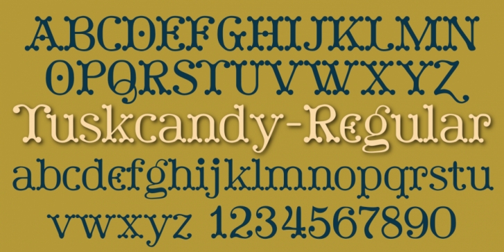 Tuskcandy font preview
