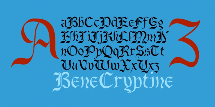 BeneCryptine font preview