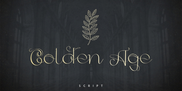 Golden Age Script font preview