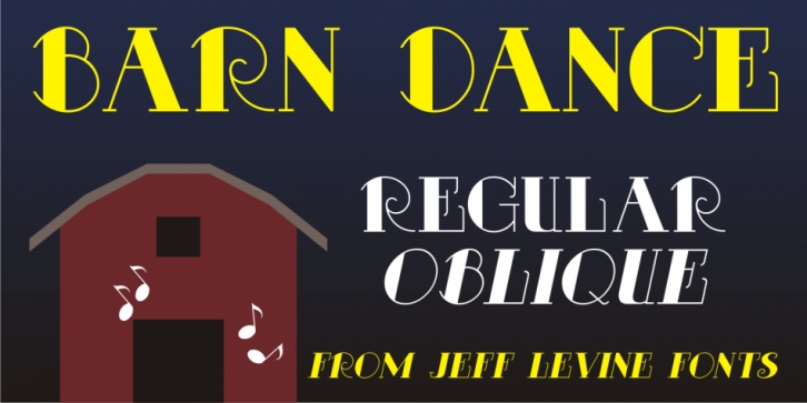 Barn Dance JNL font preview