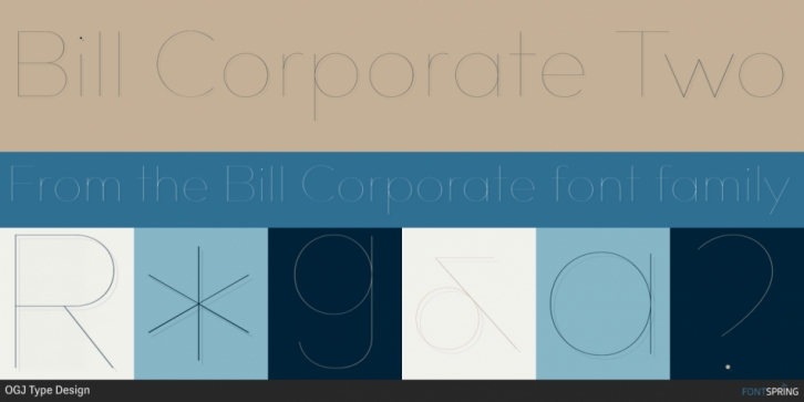 Bill Corporate font preview