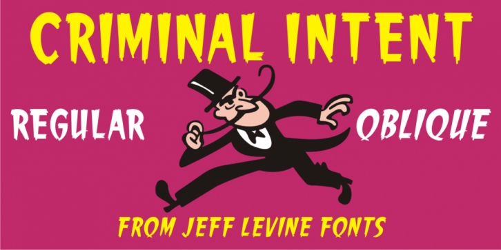 Criminal Intent JNL font preview