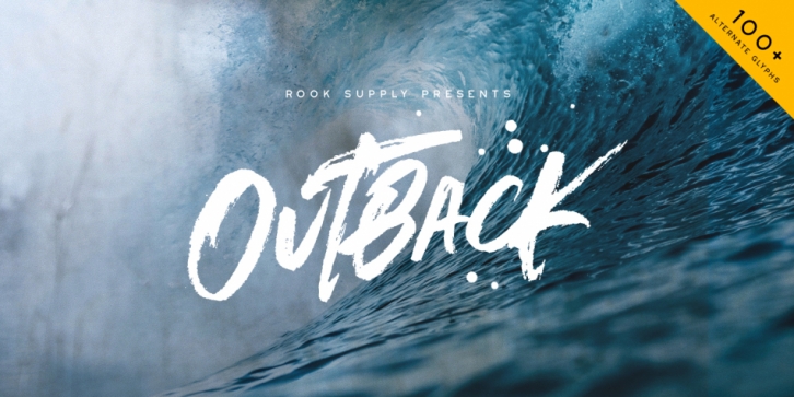 Outback Brush Font font preview