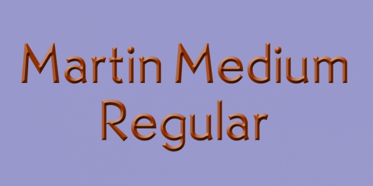 Martin Medium font preview