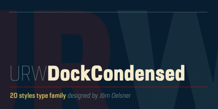 URW Dock Condensed font preview