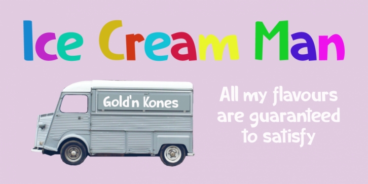 Ice Cream Man font preview