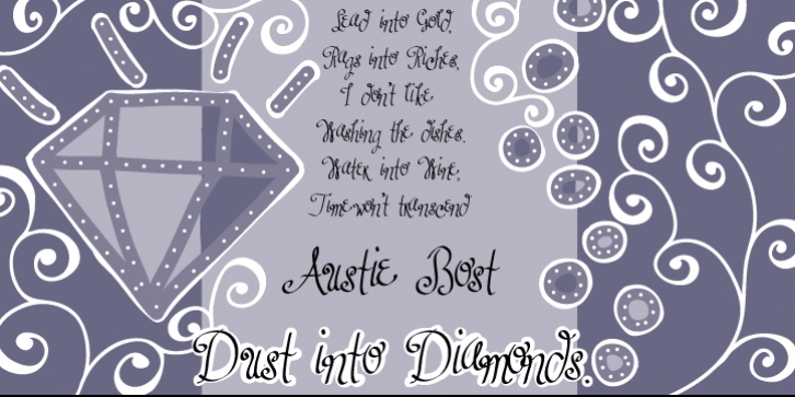Austie Bost Dust into Diamonds font preview