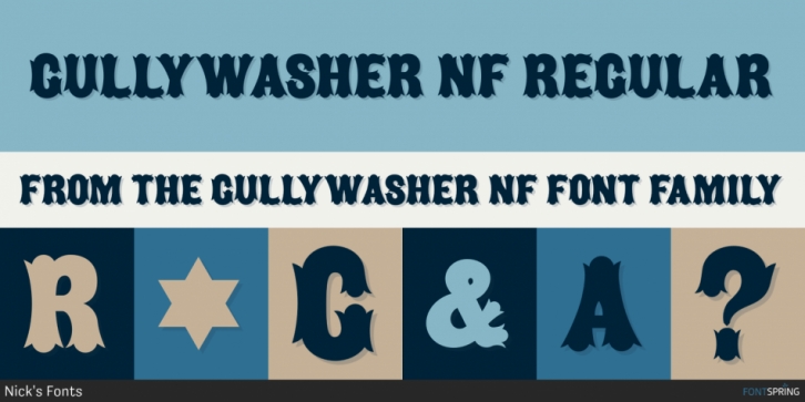 Gullywasher NF font preview