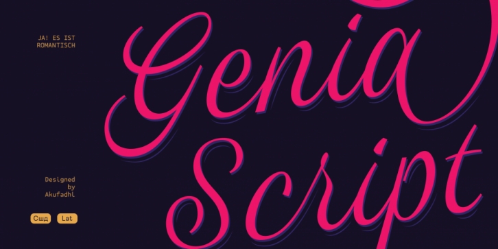 Genia font preview