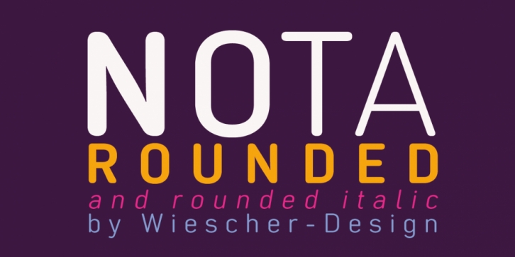 Nota-Rounded font preview