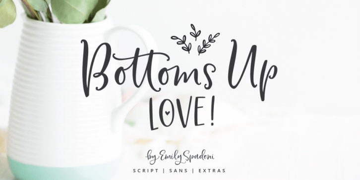 Bottoms Up Love font preview