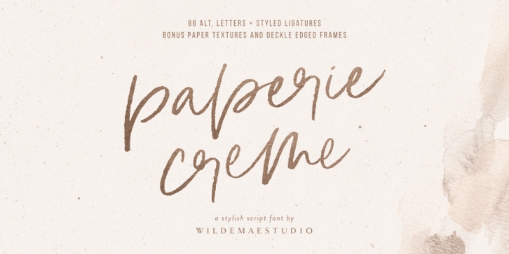 Paperie Creme font preview