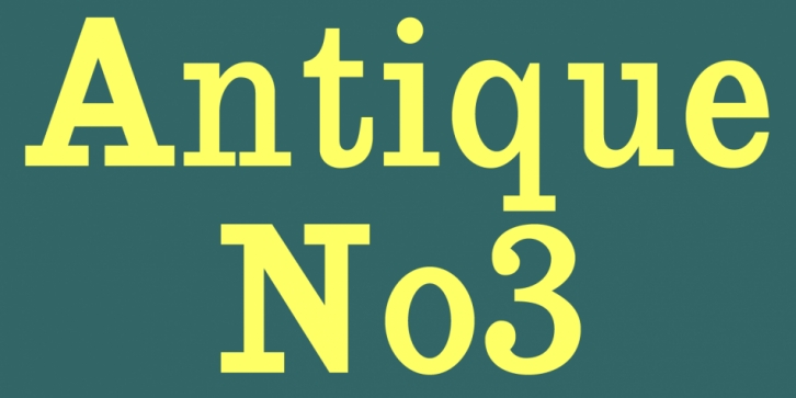 AntiqueNo3 font preview