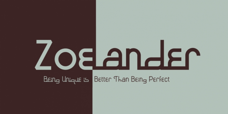 Zoelander font preview