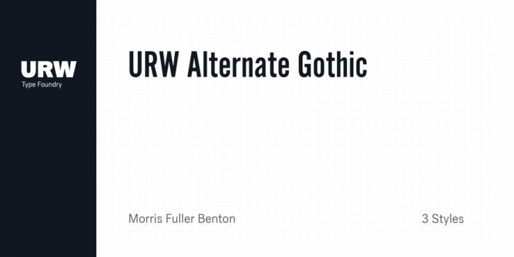 URW Alternate Gothic font preview