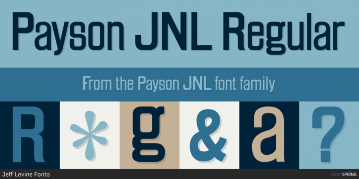 Payson JNL font preview