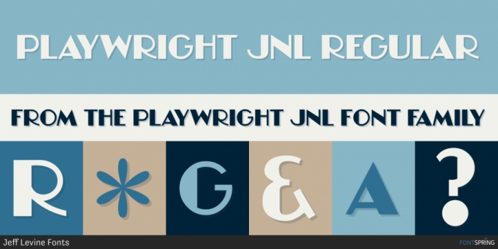 Playwright JNL font preview