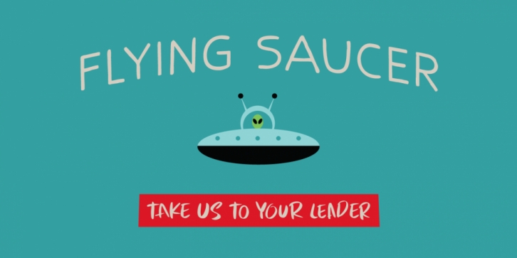 Flying Saucer font preview