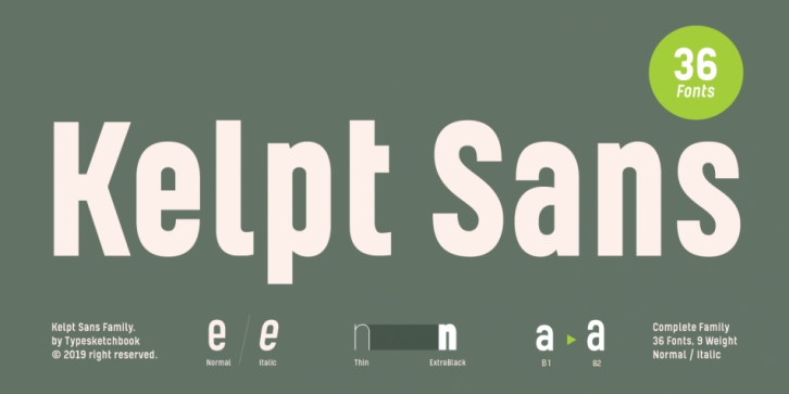 Kelpt Sans font preview