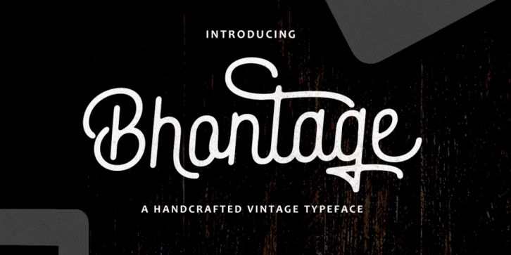 Bhontage Script font preview