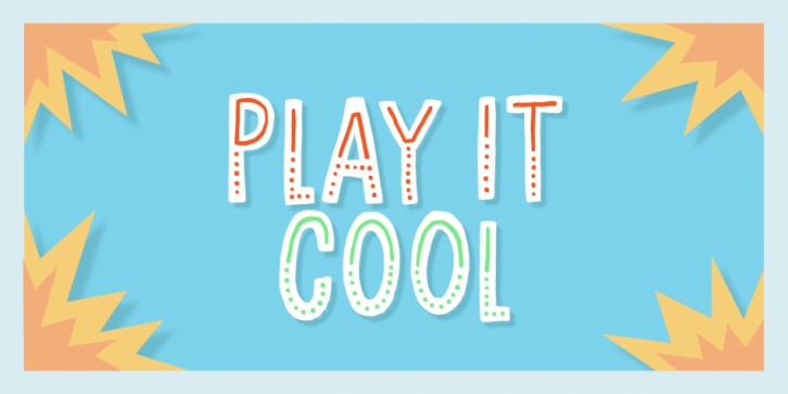 Play it cool font preview