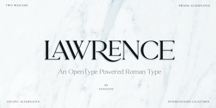 Lawrence font preview