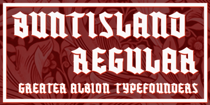 Buntisland font preview
