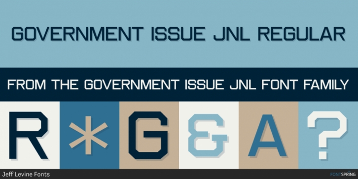 Government Issue JNL font preview