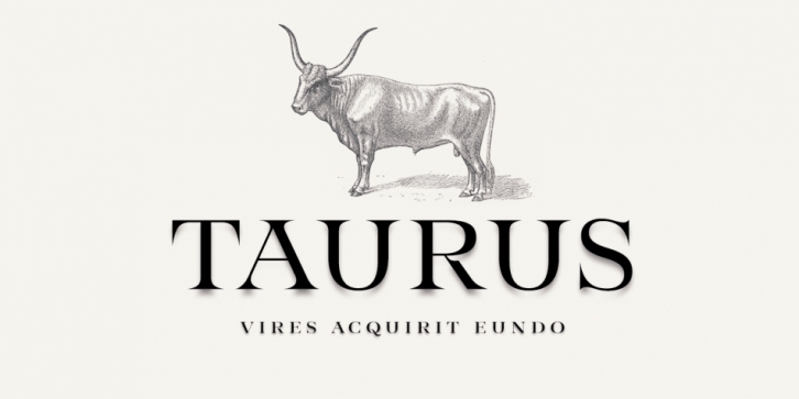 Taurus font preview