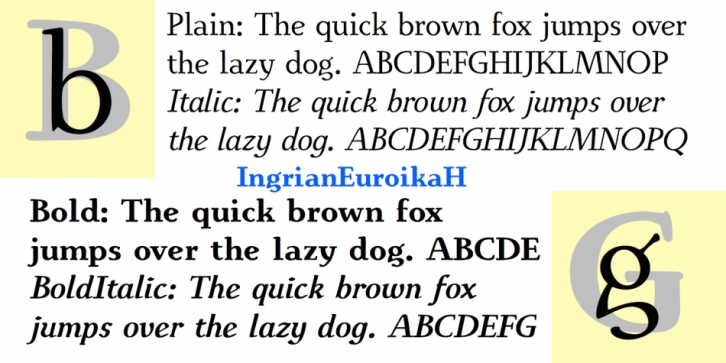 IngrianEuroika font preview