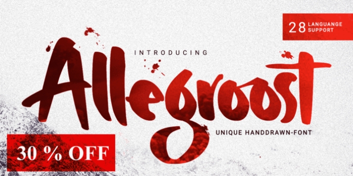 Allegroost font preview