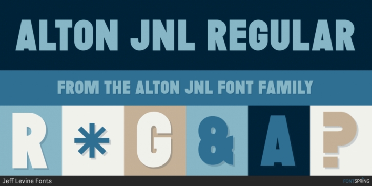 Alton JNL font preview