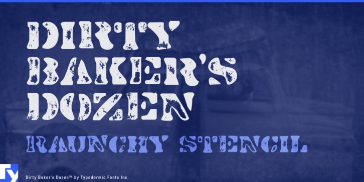 Dirty Baker's Dozen font preview