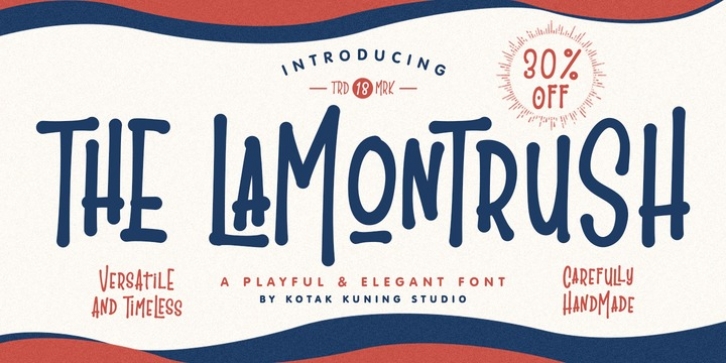 The Lamontrush font preview