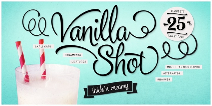 Vanilla Shot font preview