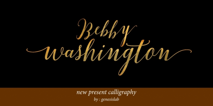 Bebby Washington font preview