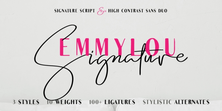 Emmylou font preview