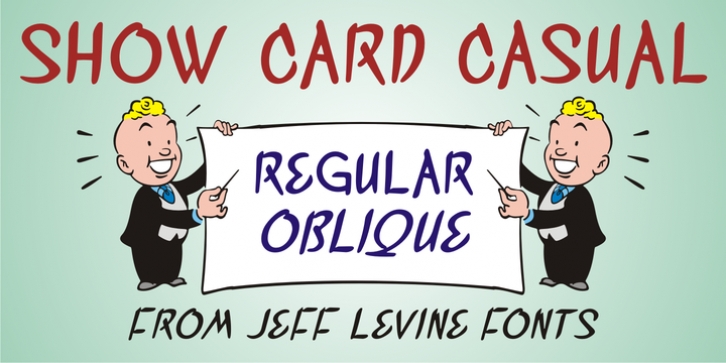 Show Card Casual JNL font preview