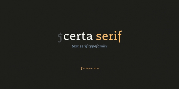 Certa Serif font preview