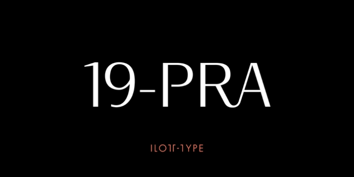 19-PRA font preview