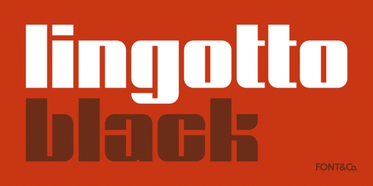 Lingotto Black font preview