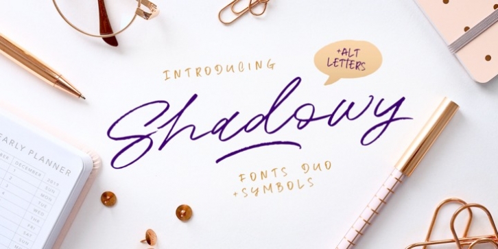 Shadowy font preview