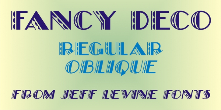 Fancy Deco JNL font preview