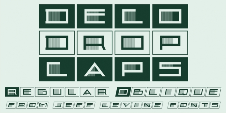 Deco Drop Caps JNL font preview