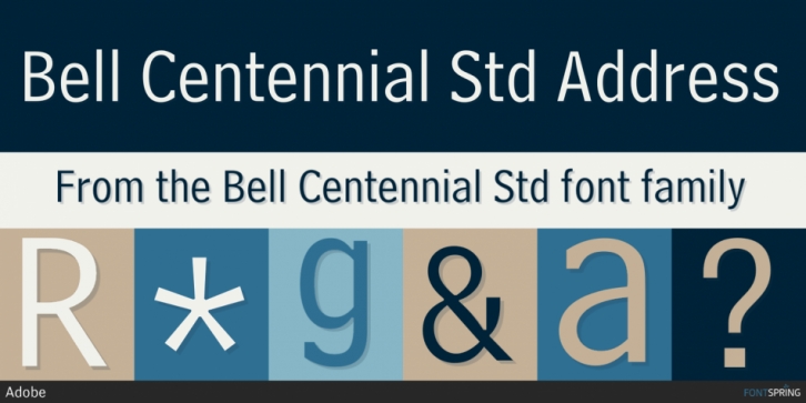 Bell Centennial Std font preview