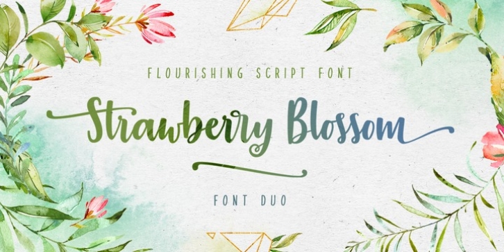 Strawberry Blossom font preview