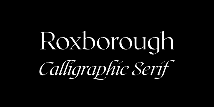 Roxborough CF font preview
