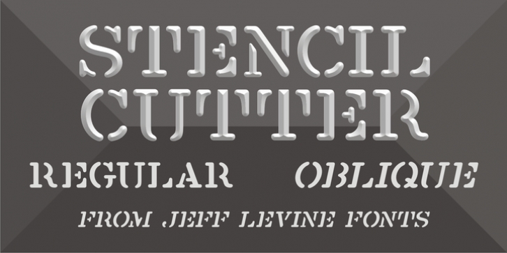 Stencil Cutter JNL font preview